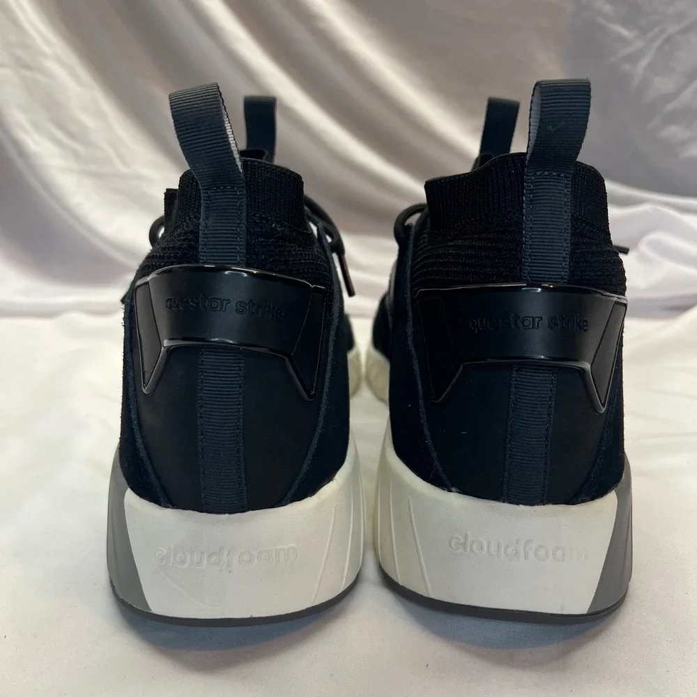 Adidas Questar Strike Mens Running Shoes Black White‎ Cloudfoam F97653 Size 13